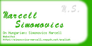 marcell simonovics business card
